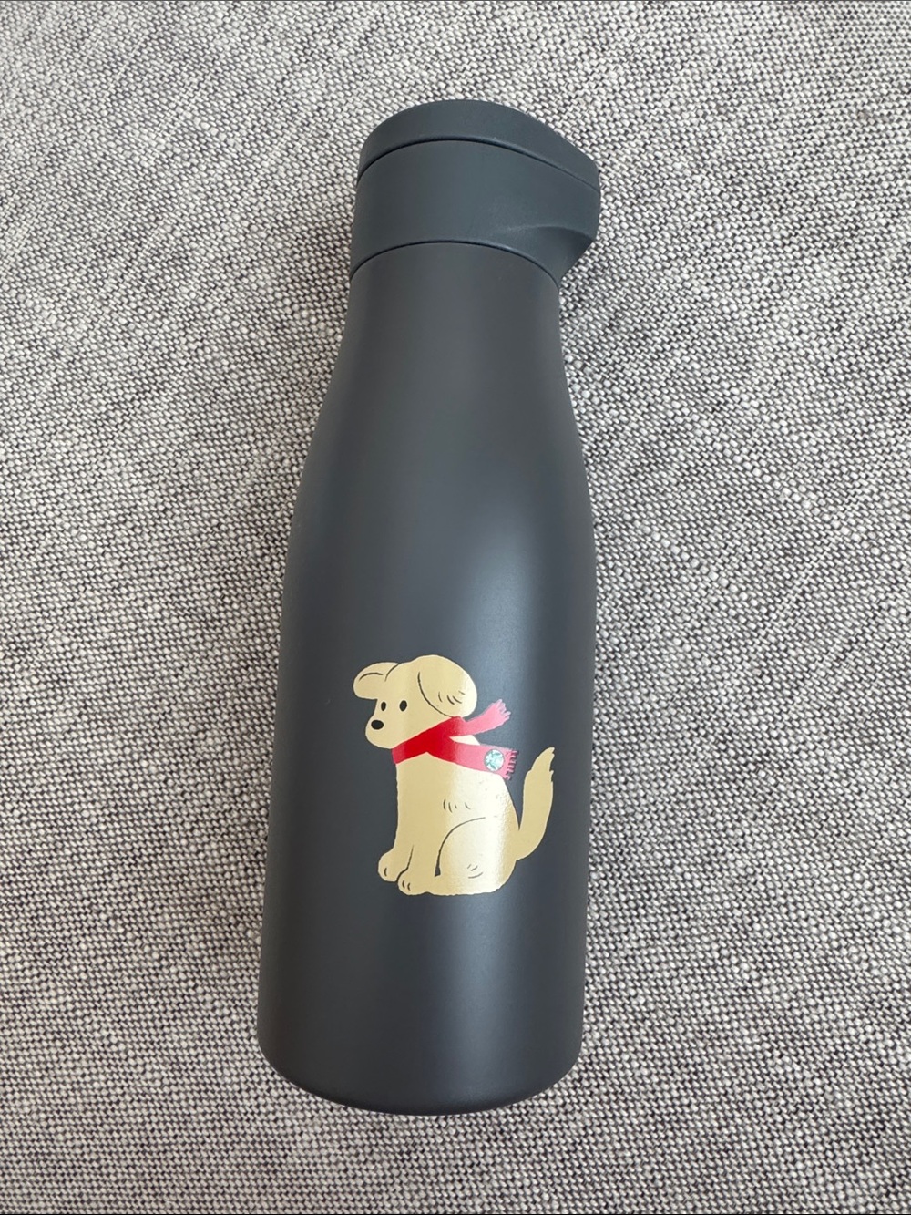 NEW Starbucks 2025 Holiday Puppy Dog Scarf Stainless Tumbler Gray